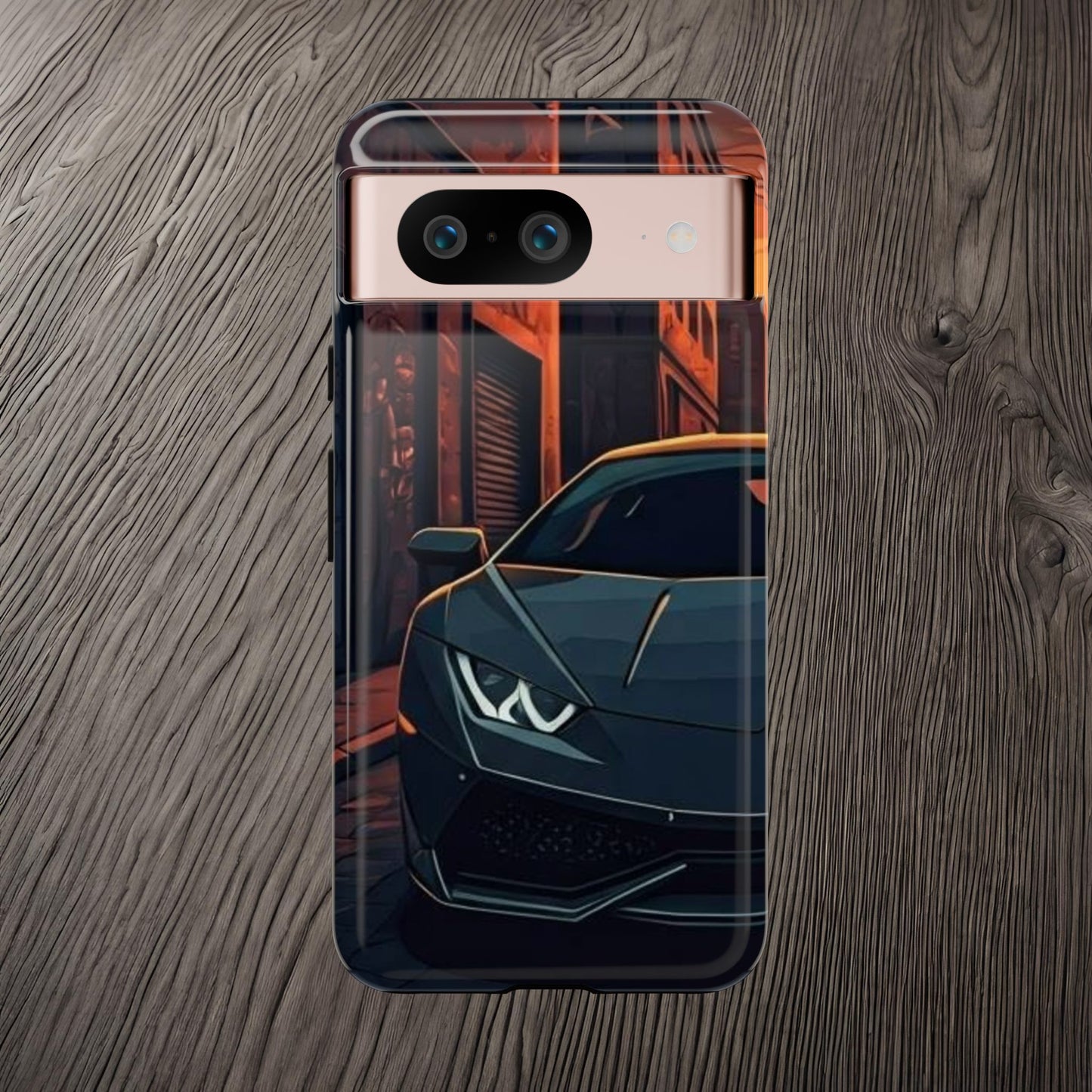 Lamborghini Huracan Street Life-Dual Layer Ultra Tough Phone Case Google Pixel 8 Glossy Printify by The Night Shift Automotive Apparel