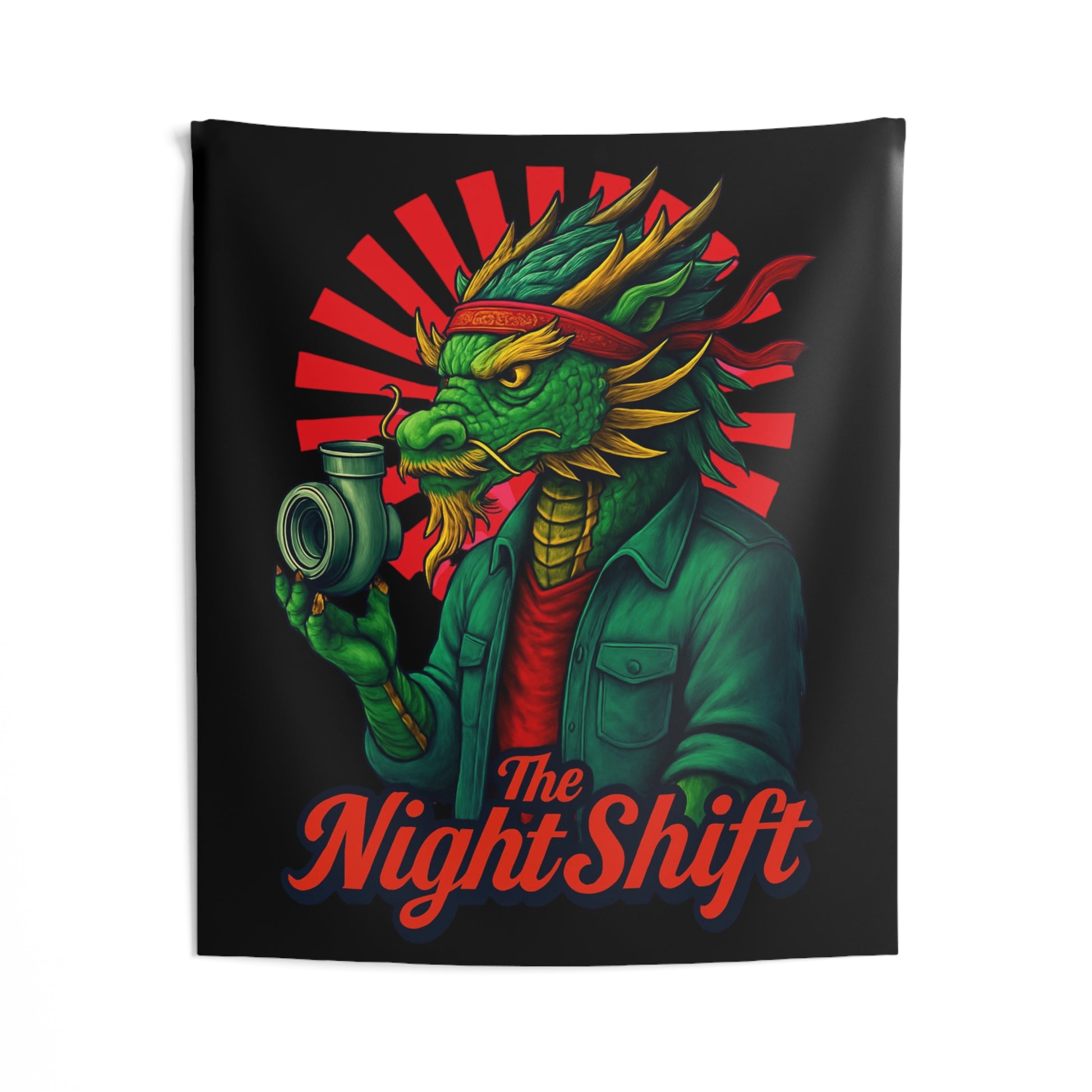 The Night Shift Indoor Wall Tapestries - Shop Banner 50" × 60" Printify by The Night Shift Automotive Apparel