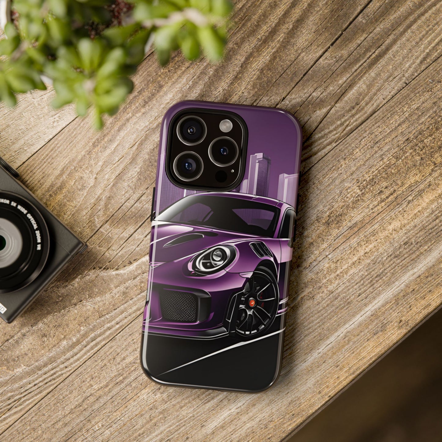 Porsche 911 GT3 RS-Dual Layer Ultra Tough Phone Case iPhone 16 Pro Glossy Printify by The Night Shift Automotive Apparel