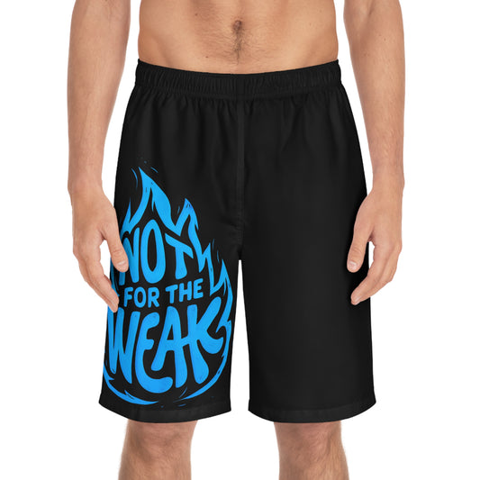 Not For The Weak - Men's Relaxed Fit Board Shorts Seam thread color automatically matched to design Printify by The Night Shift Automotive Apparel