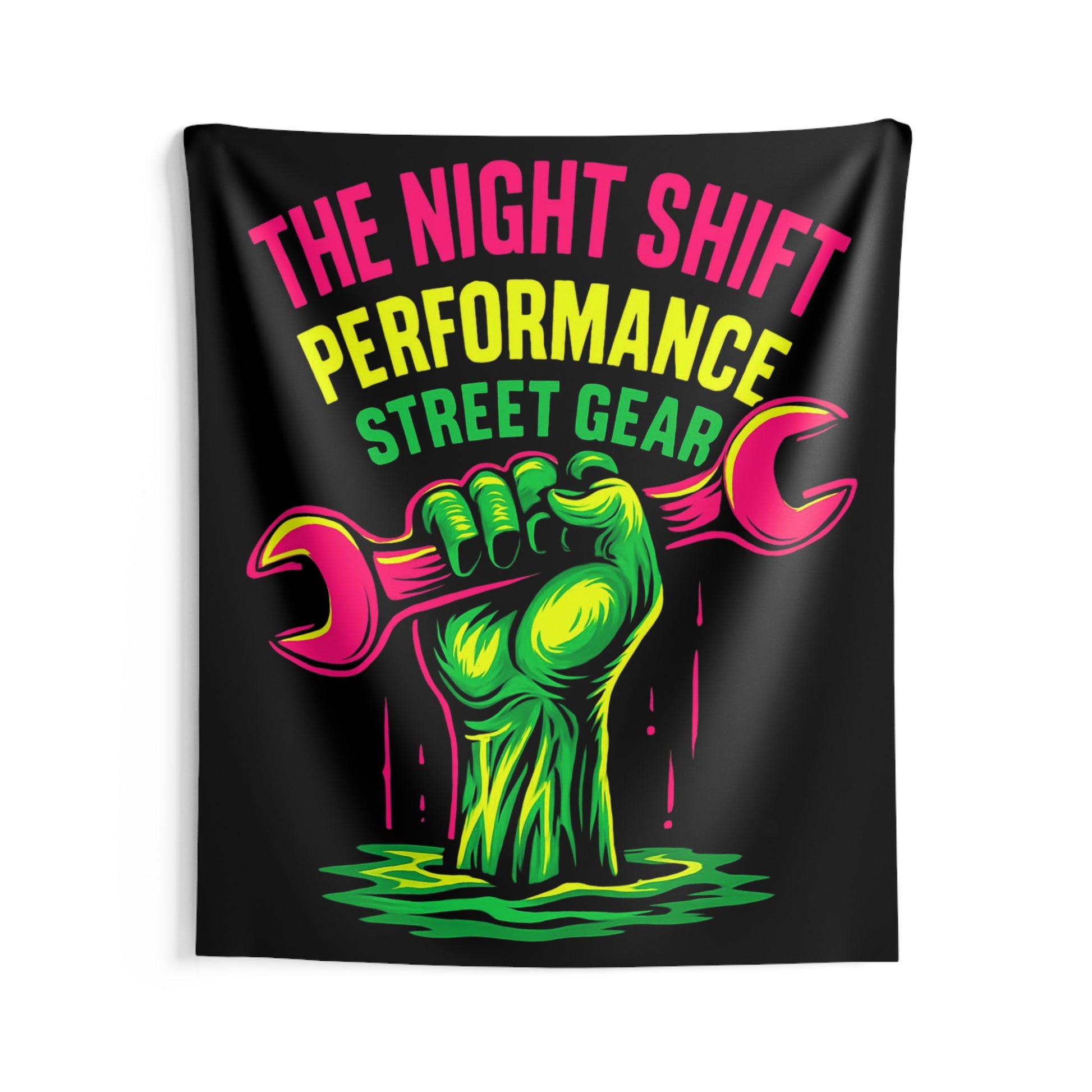 The Night Shift Indoor Wall Tapestries - Shop Banner 68" × 80" Printify by The Night Shift Automotive Apparel