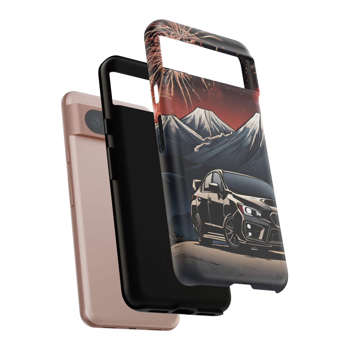 Subaru WRX/STI Fireworks-Dual Layer Ultra Tough Phone Case Printify by The Night Shift Automotive Apparel