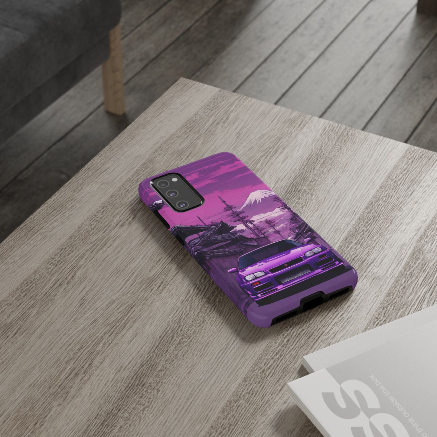 Nissan Skyline R34 Mt Fuji-Dual Layer Ultra Tough Phone Case Samsung Galaxy S20 FE Glossy Printify by The Night Shift Automotive Apparel