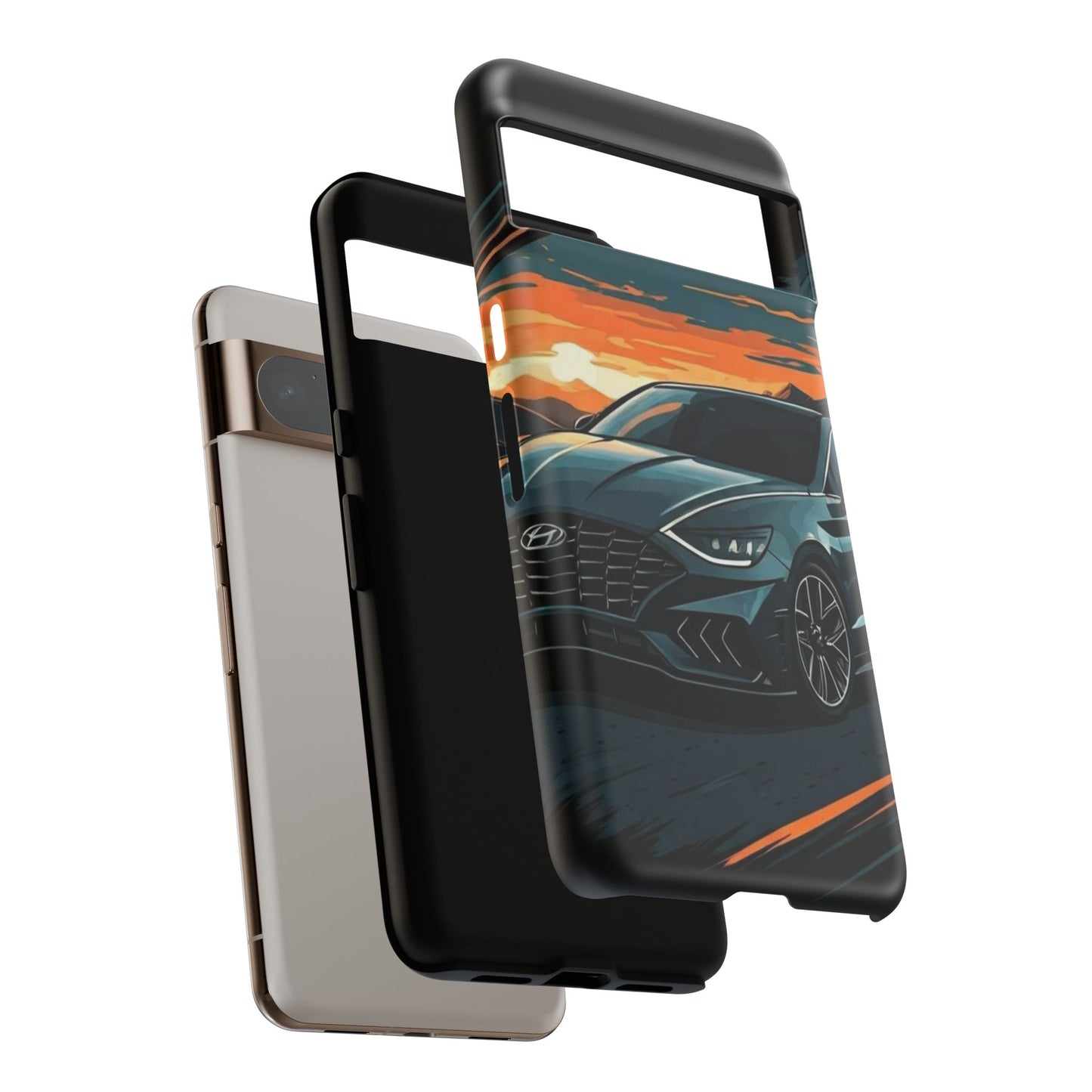 Hyundai Sonata-Sunset Drive-Dual Layer Ultra Tough Phone Case Printify by The Night Shift Automotive Apparel