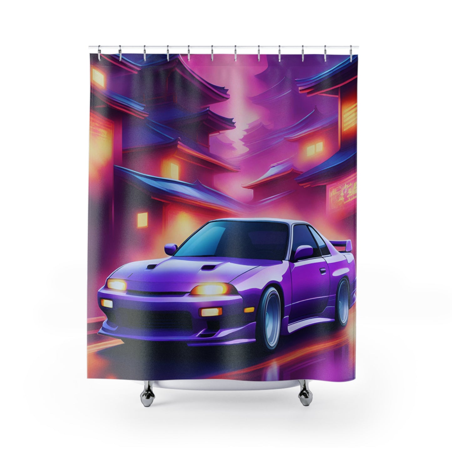 Shower Curtains 71" × 74" Printify by The Night Shift Automotive Apparel