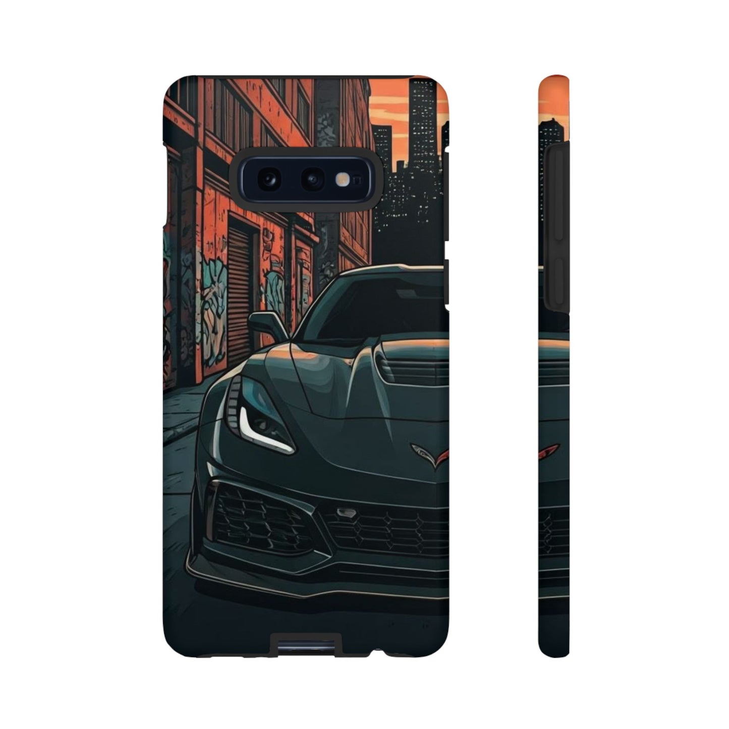 Chevy Corvette C7 Street Life-Dual Layer Ultra Tough Phone Case Samsung Galaxy S10E Matte Printify by The Night Shift Automotive Apparel