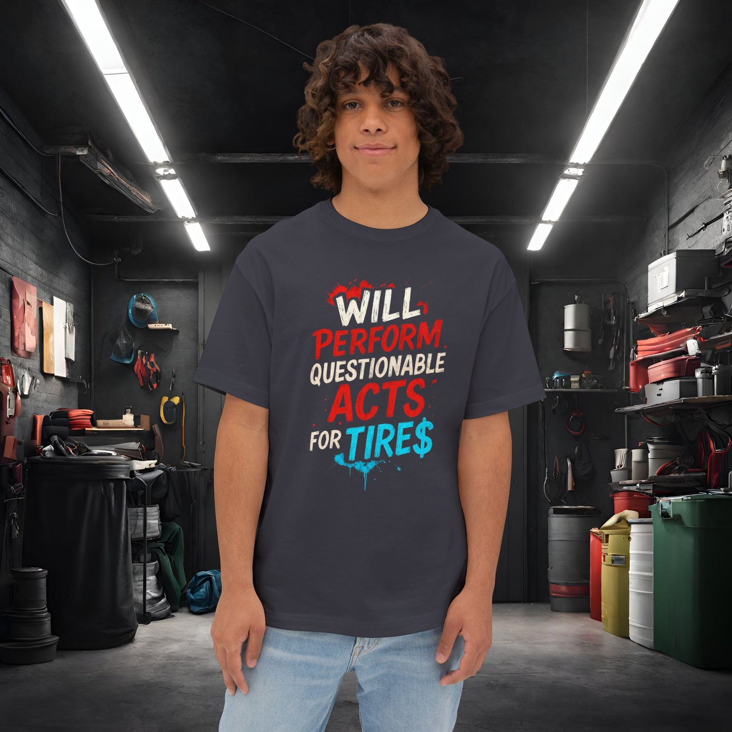 Questionable Acts-Premium, Ultra Soft Unisex Oversized Boxy Tee