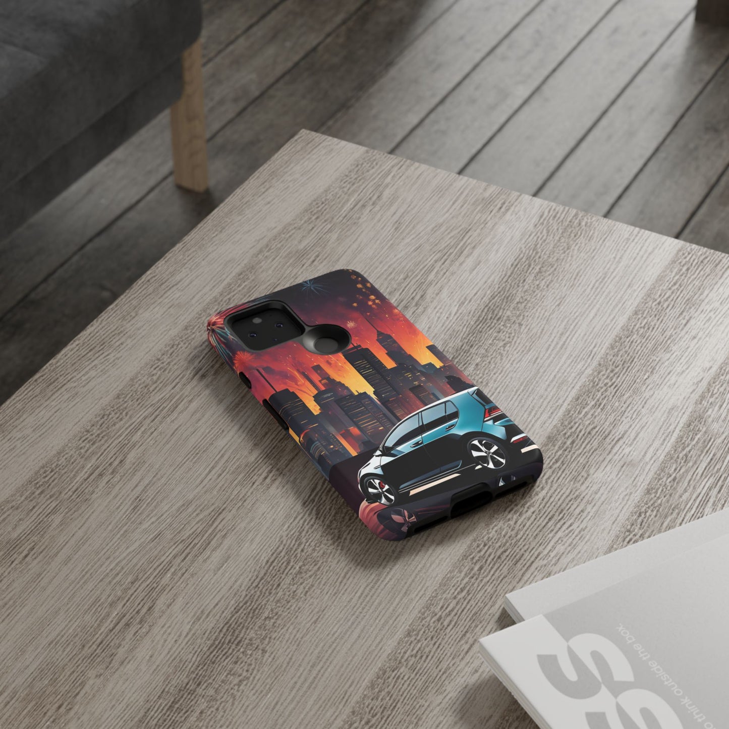 Volkswagon Golf GTI Fireworks-Dual Layer Ultra Tough Phone Case Google Pixel 5 5G Matte Printify by The Night Shift Automotive Apparel