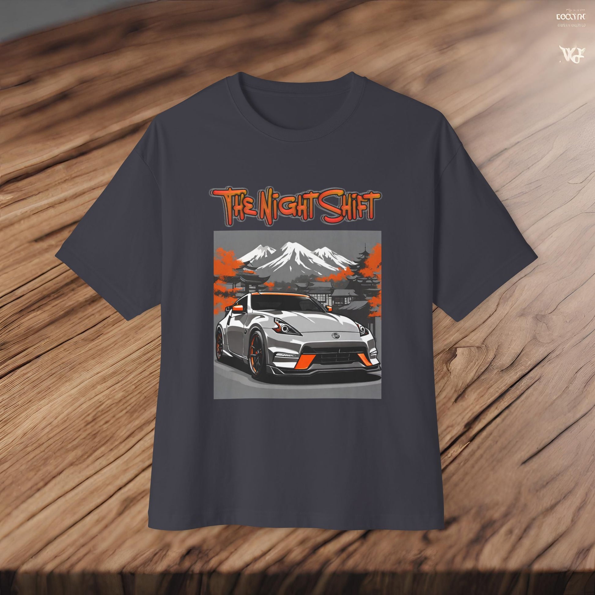 Nissan 370z Nismo- Premium, Ultra Soft Unisex Oversized Boxy Tee Printify by The Night Shift Automotive Apparel