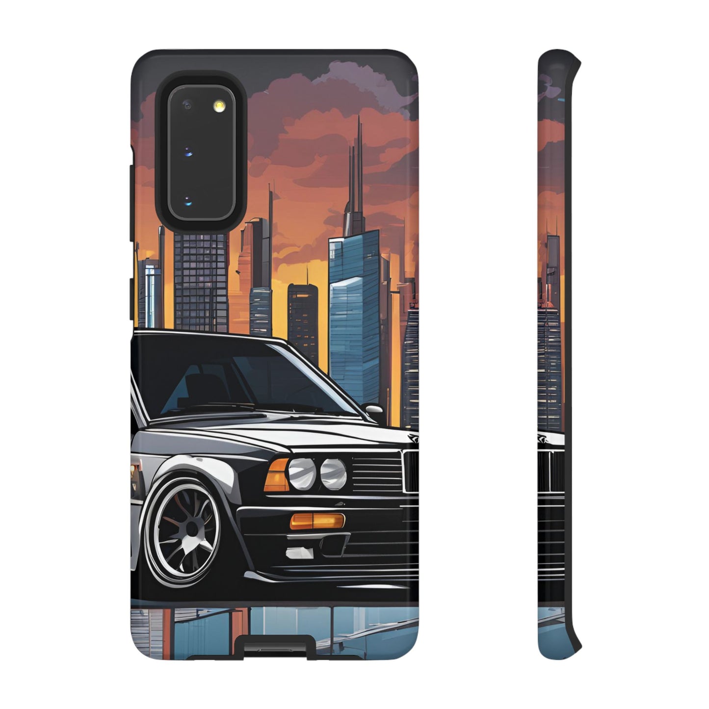 BMW E30 M3-Dual Layer Ultra Tough Phone Case Samsung Galaxy S20 Glossy Printify by The Night Shift Automotive Apparel