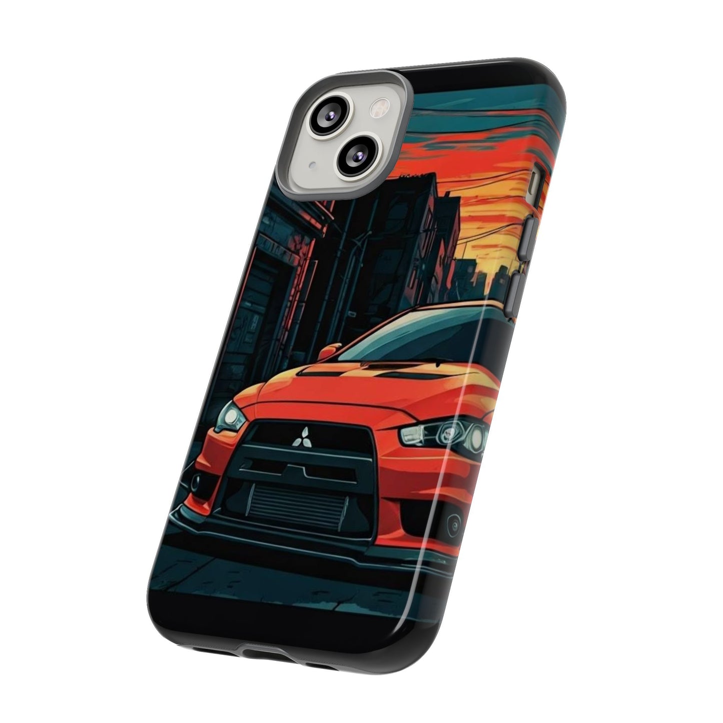 Mitsubishi Evo X Street Life-Dual Layer Ultra Tough Phone Case Printify by The Night Shift Automotive Apparel