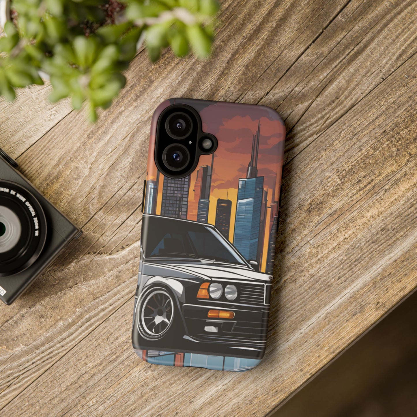 BMW E30 M3-Dual Layer Ultra Tough Phone Case iPhone 16 Matte Printify by The Night Shift Automotive Apparel