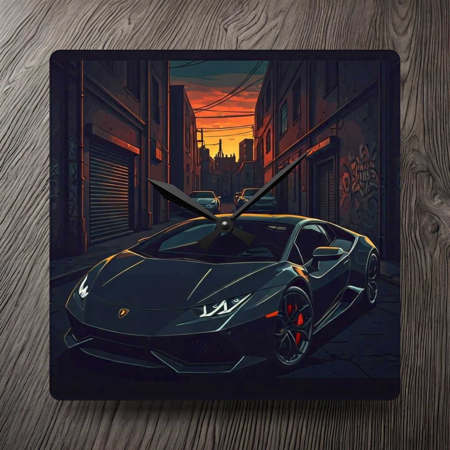 Lamborghini Huracan Street Life-Acrylic Wall Clock
