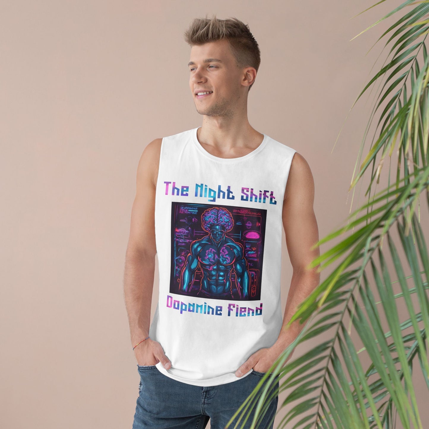 Dopamine Fiend - Premium Unisex Barnard Tank Top Printify by The Night Shift Automotive Apparel