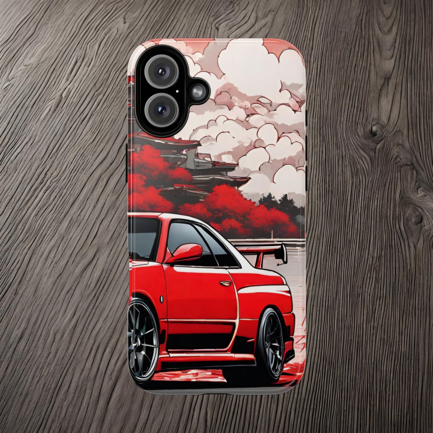 Nissan Skyline R34-Dual Layer Ultra Tough Phone Case iPhone 16 Plus Glossy Printify by The Night Shift Automotive Apparel