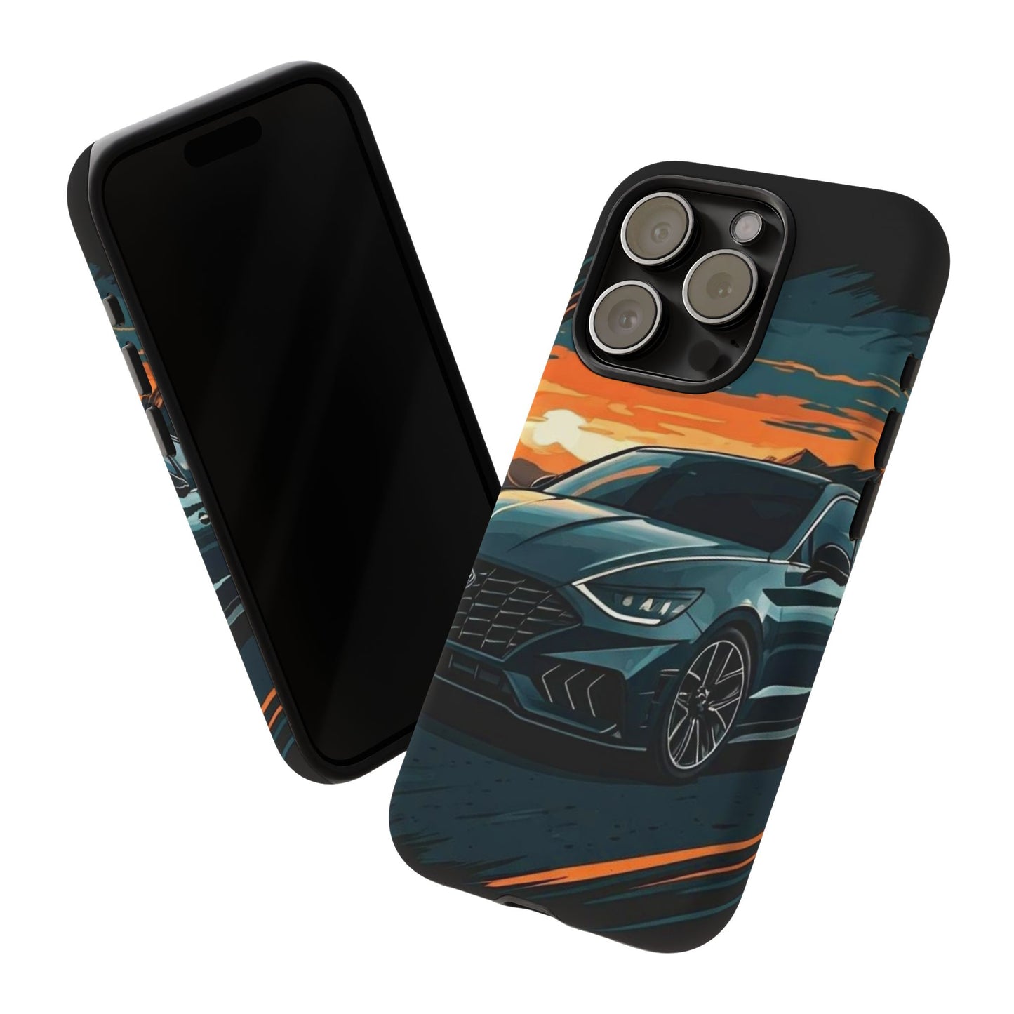 Hyundai Sonata-Sunset Drive-Dual Layer Ultra Tough Phone Case Printify by The Night Shift Automotive Apparel
