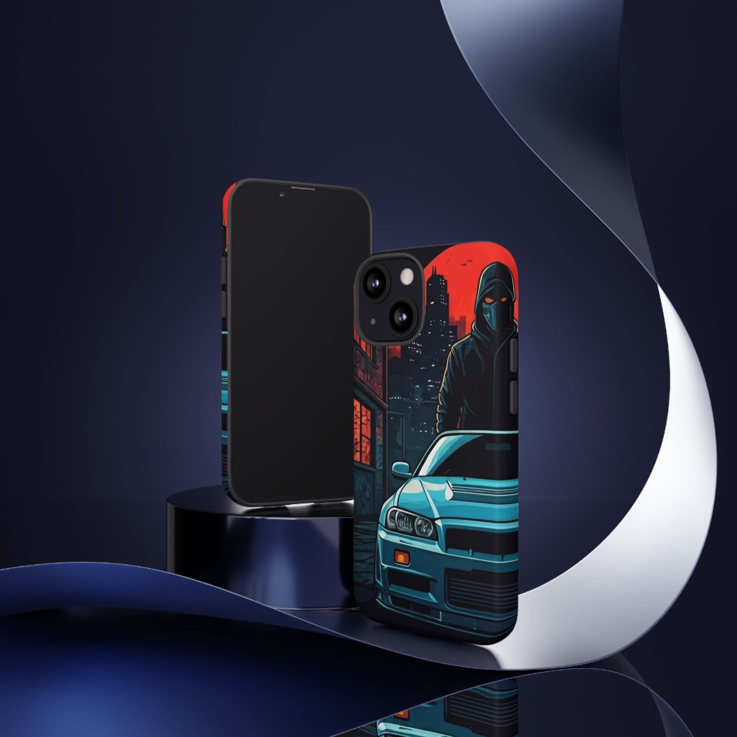 Nissan Skyline R34 Street Life-Dual Layer Ultra Tough Phone Case iPhone 13 Mini Matte Printify by The Night Shift Automotive Apparel