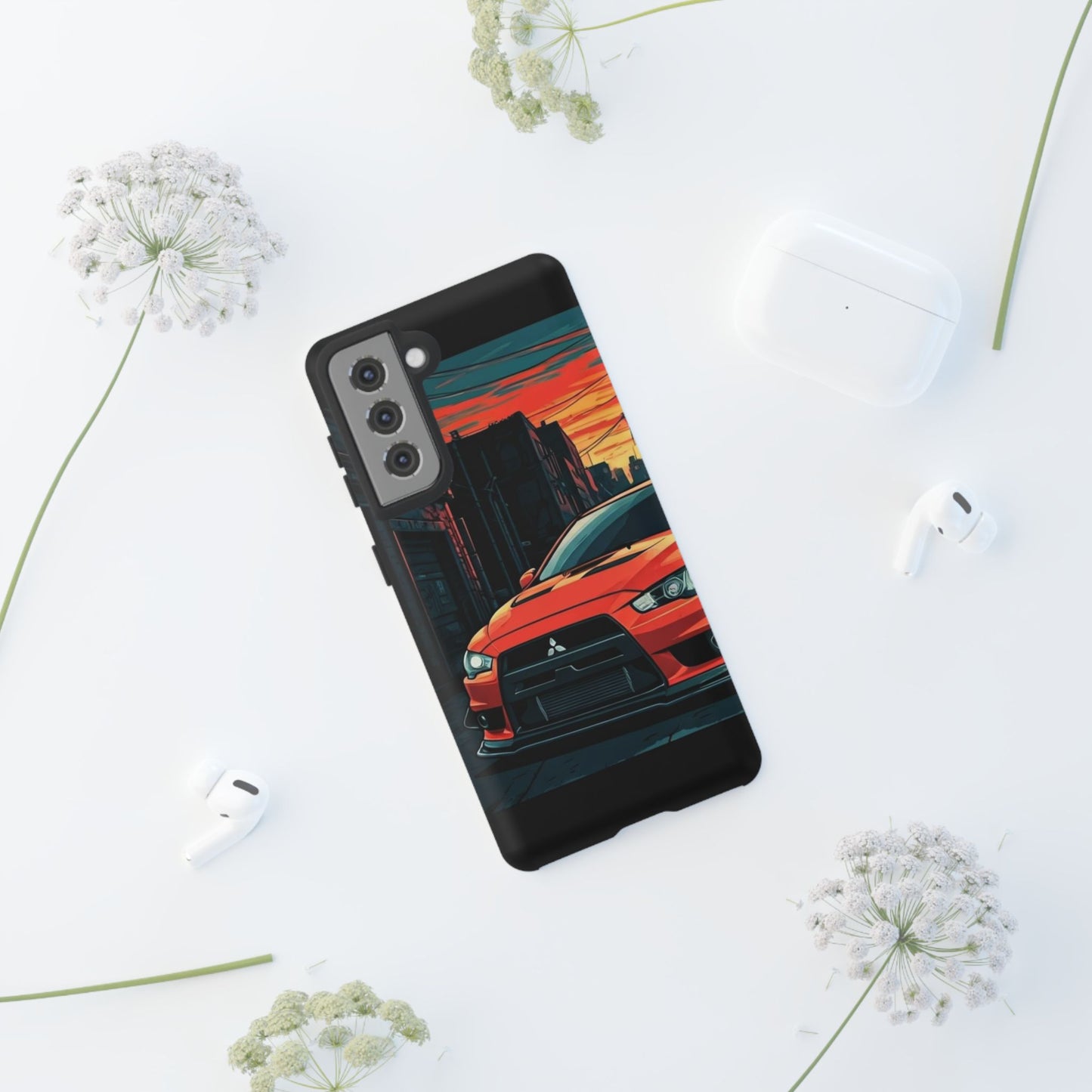 Mitsubishi Evo X Street Life-Dual Layer Ultra Tough Phone Case Printify by The Night Shift Automotive Apparel