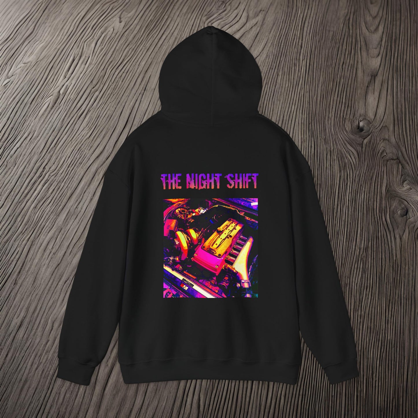 Barra Synthwave-Premium, Ultra Soft Unisex Hoodie Printify by The Night Shift Automotive Apparel