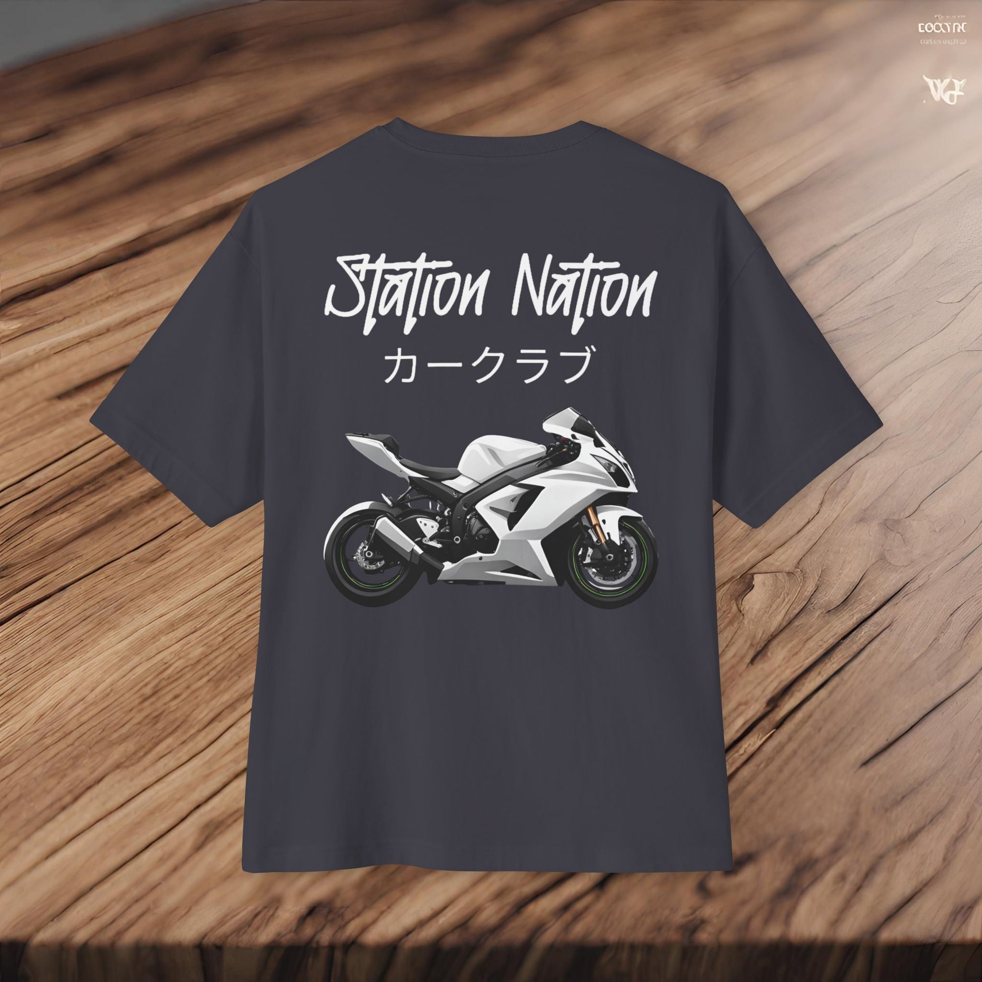 Station Nation-Premium, Ultra Soft Unisex Oversized Boxy Tee Printify by The Night Shift Automotive Apparel