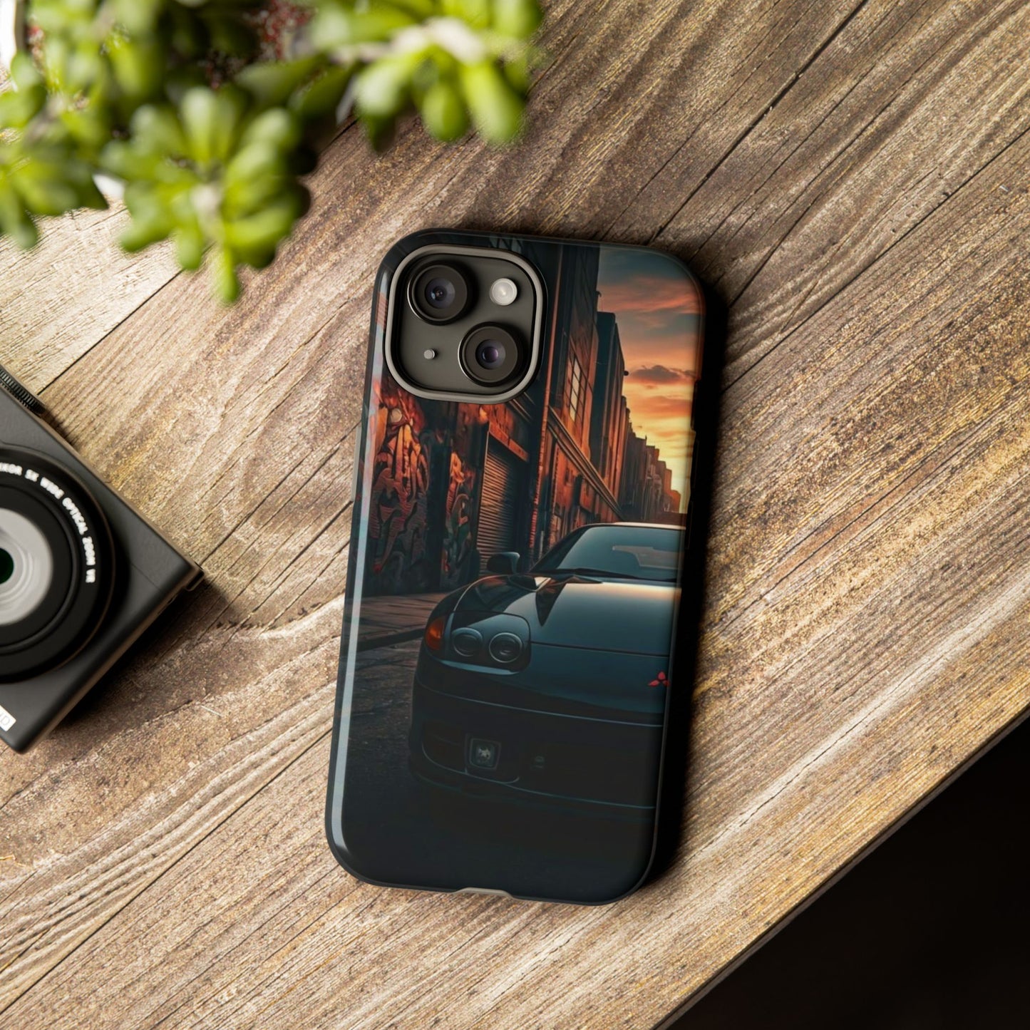 Mitsubishi 3000GT VR4 Street Life-Dual Layer Ultra Tough Phone Case iPhone 15 Glossy Printify by The Night Shift Automotive Apparel