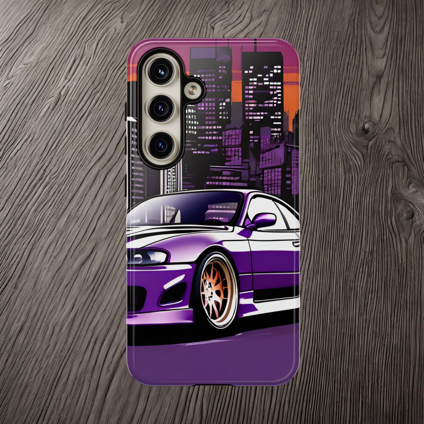 Nissan 240sx S15-Dual Layer Ultra Tough Phone Case Samsung Galaxy S24 Glossy Printify by The Night Shift Automotive Apparel