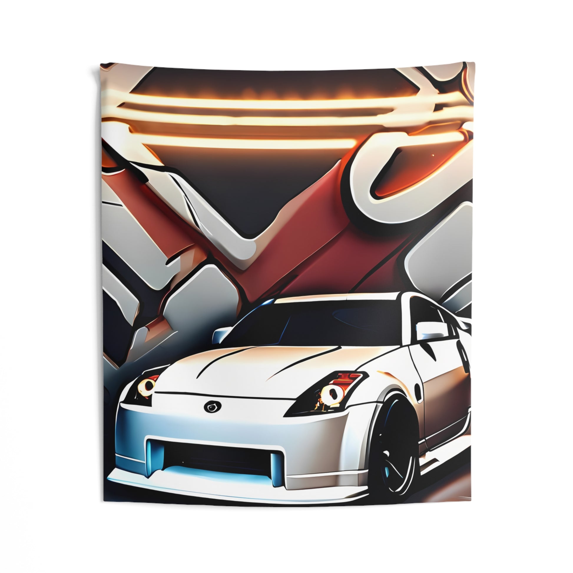 Nissan 350z Indoor Wall Tapestries - Shop Banner 50" × 60" Printify by The Night Shift Automotive Apparel