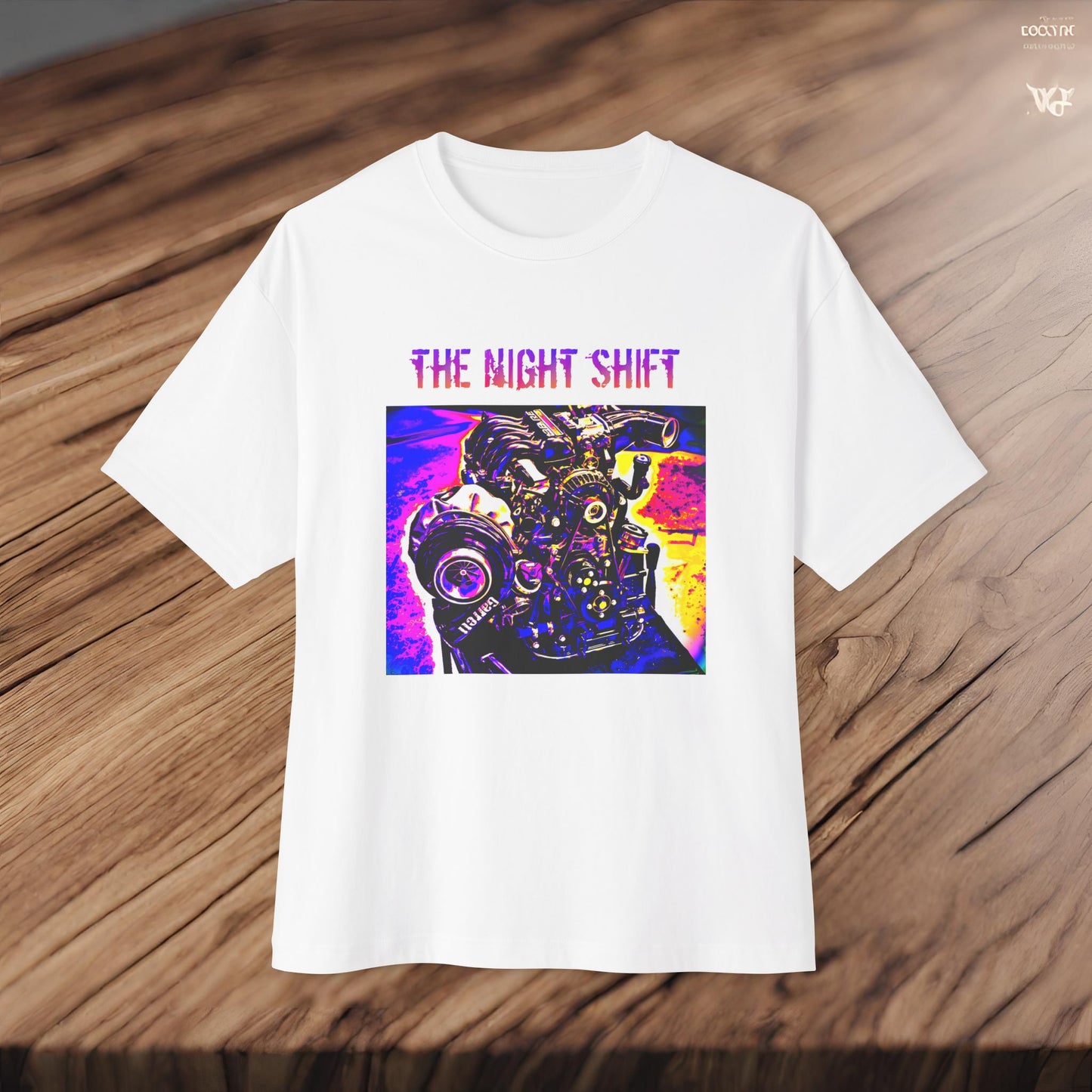13B-REW Synthwave-Premium, Ultra Soft Unisex Oversized Boxy Tee Printify by The Night Shift Automotive Apparel