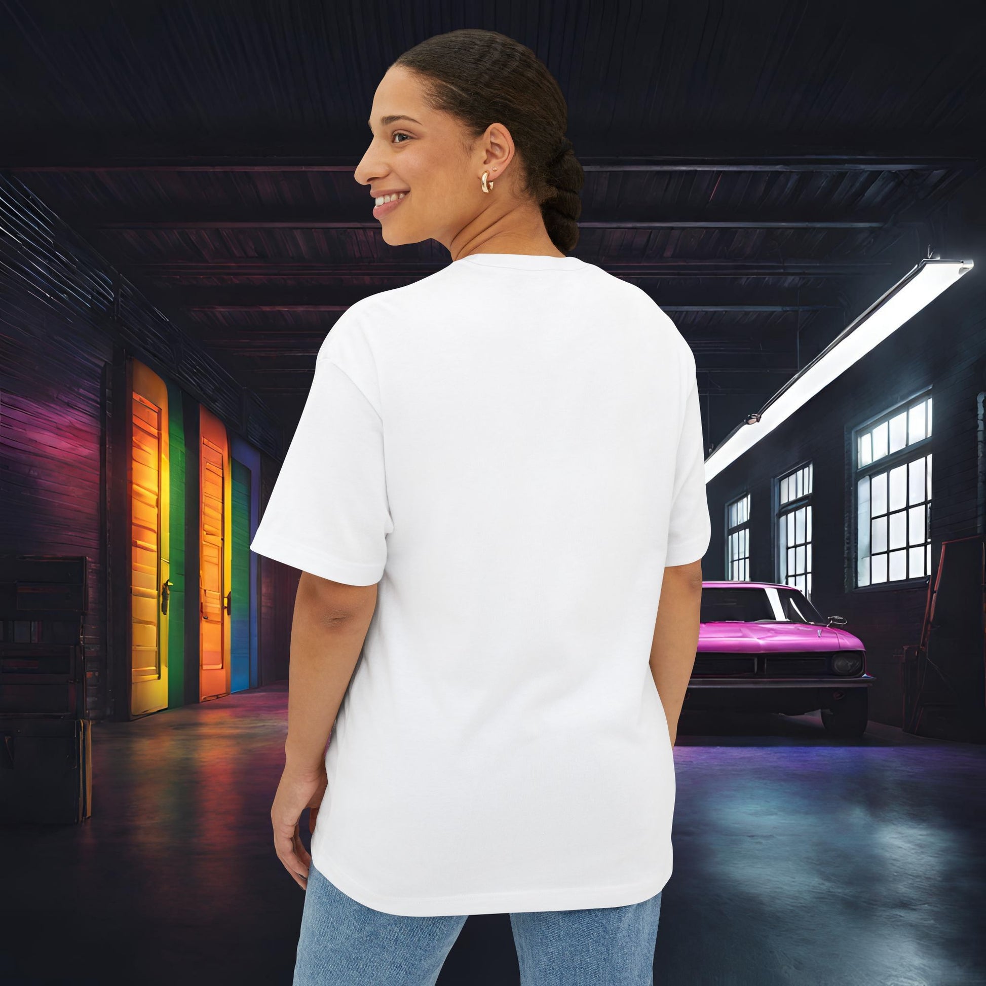 Sport Bike Graffiti Edition-Premium Ultra Soft Unisex Oversized Boxy Tee Printify by The Night Shift Automotive Apparel