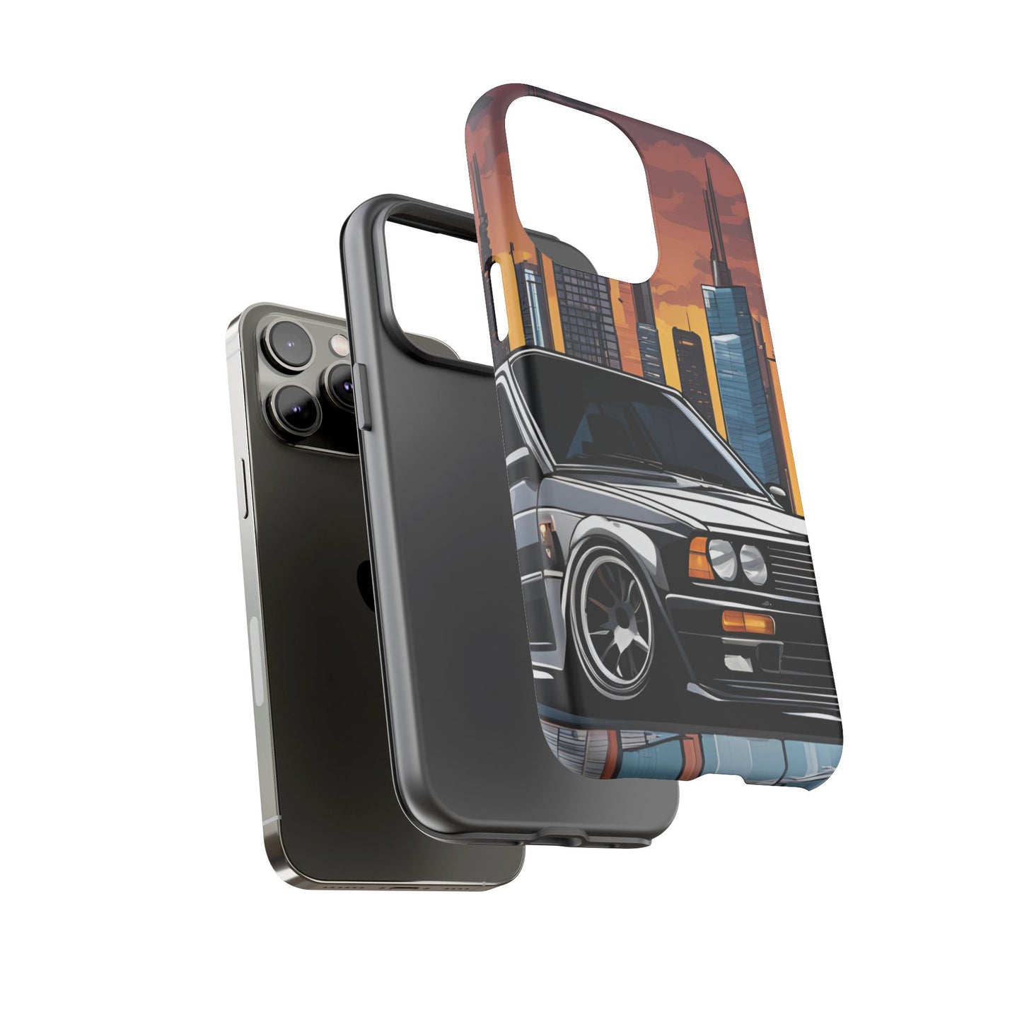 BMW E30 M3-Dual Layer Ultra Tough Phone Case Printify by The Night Shift Automotive Apparel