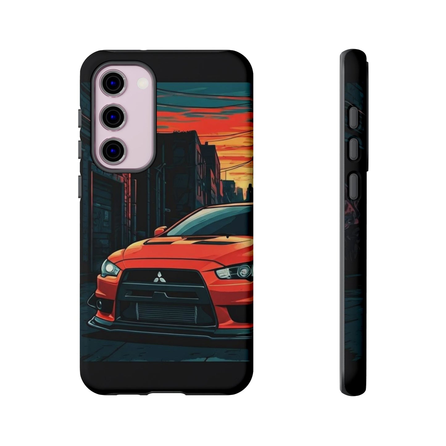 Mitsubishi Evo X Street Life-Dual Layer Ultra Tough Phone Case Printify by The Night Shift Automotive Apparel