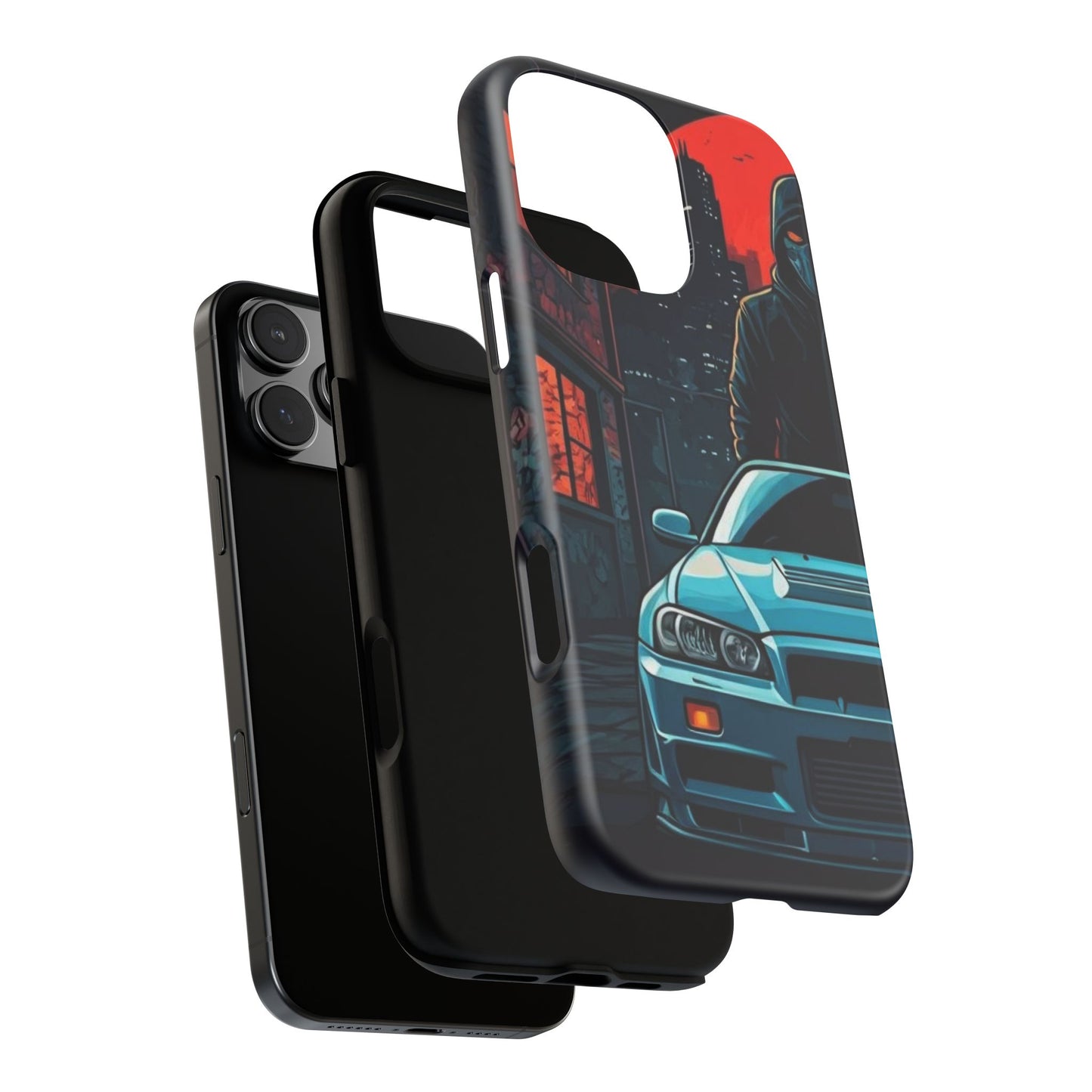 Nissan Skyline R34 Street Life-Dual Layer Ultra Tough Phone Case Printify by The Night Shift Automotive Apparel