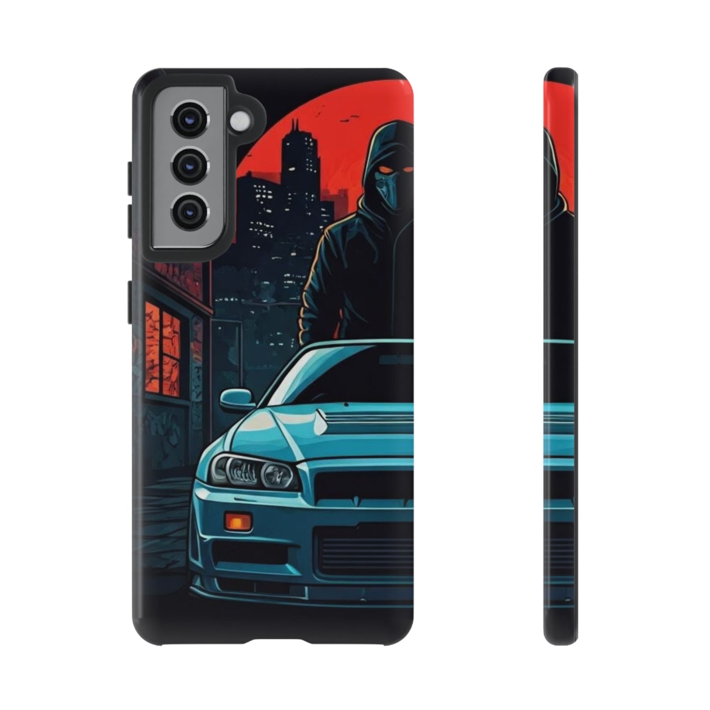 Nissan Skyline R34 Street Life-Dual Layer Ultra Tough Phone Case Samsung Galaxy S21 Glossy Printify by The Night Shift Automotive Apparel