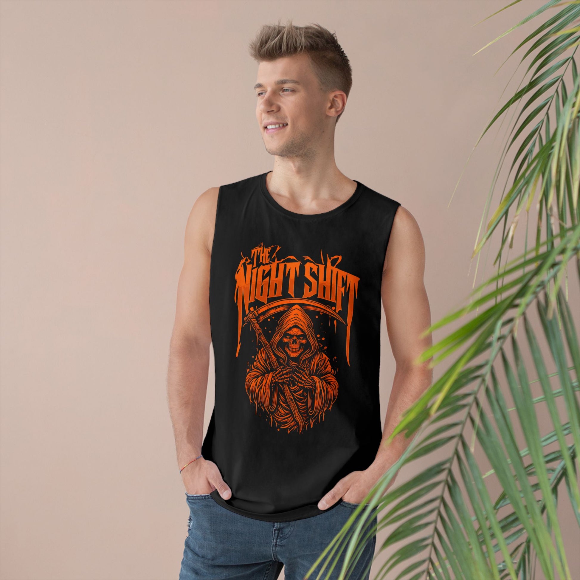 The Night Shift Reaper - Premium Unisex Barnard Tank Top Printify by The Night Shift Automotive Apparel