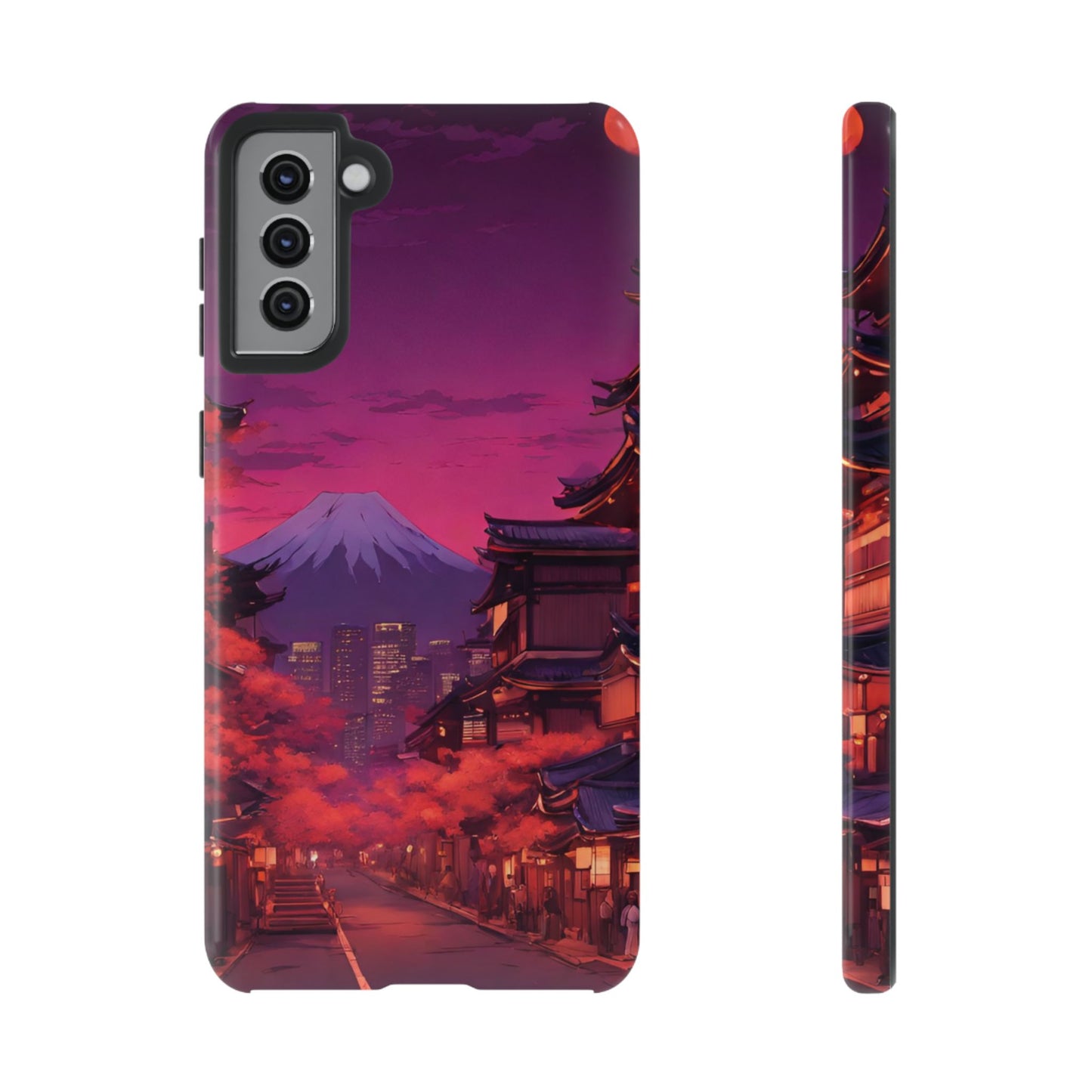 Traditional Japanese Village Countryside-Dual Layer Ultra Tough Phone Case Samsung Galaxy S21 Plus Glossy Printify by The Night Shift Automotive Apparel