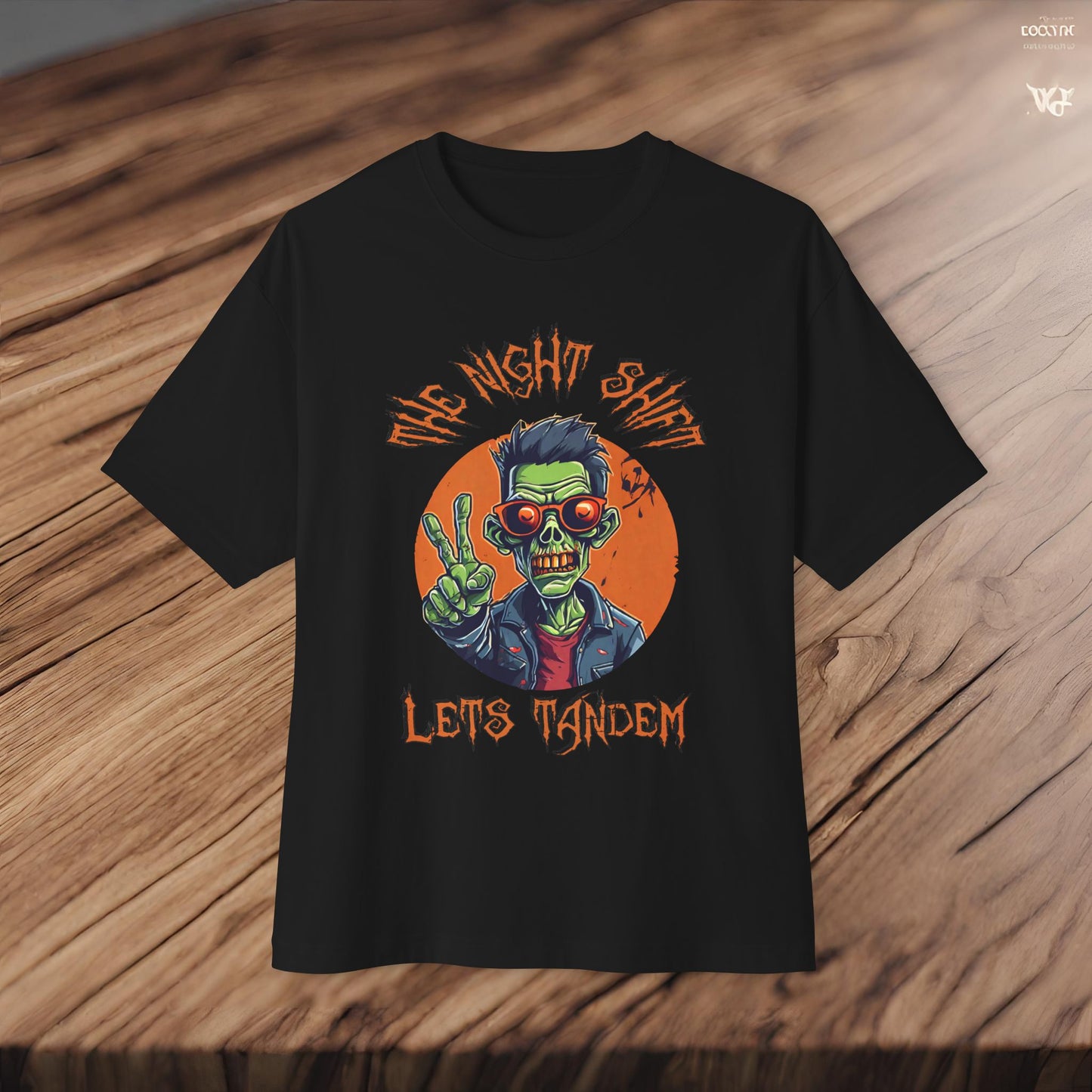 Lets Tandem Drift Zombie Logo-Premium, Ultra Soft Unisex Oversized Boxy Tee Printify by The Night Shift Automotive Apparel