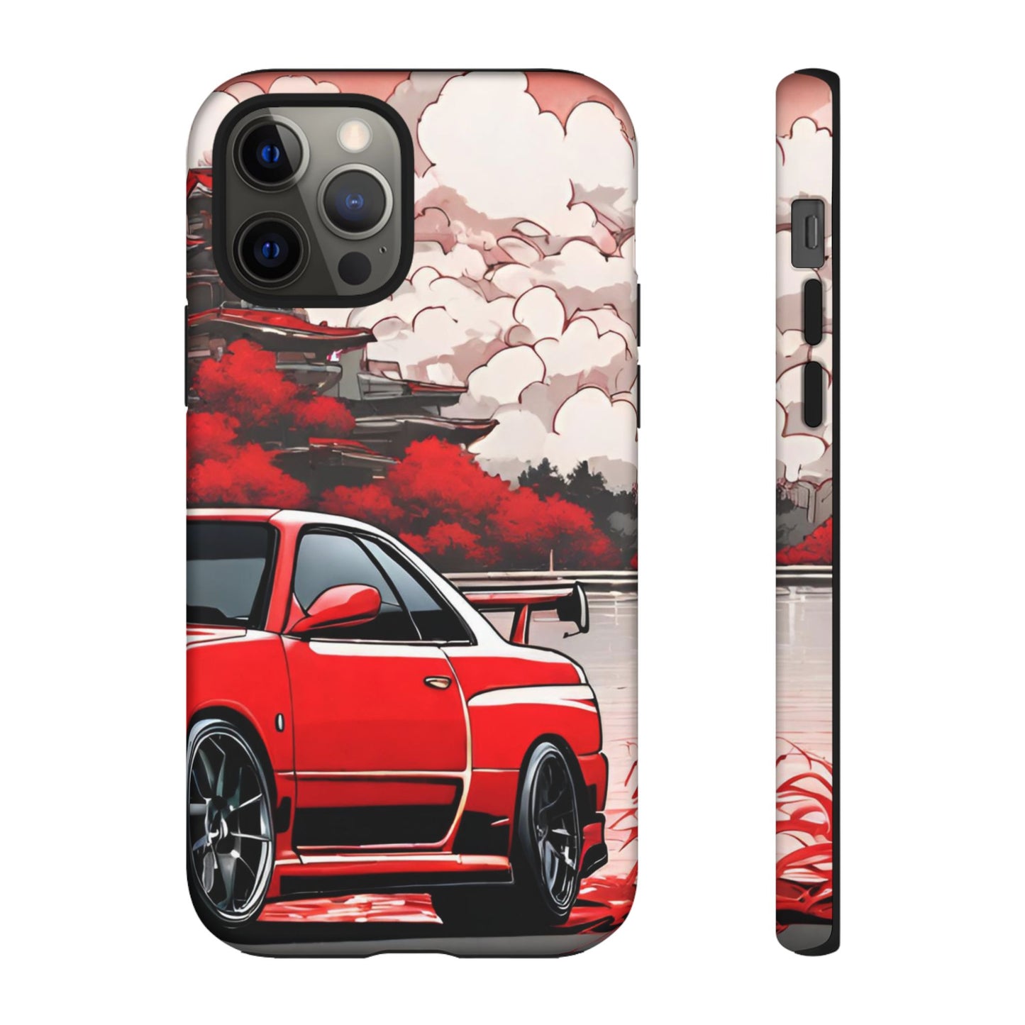 Nissan Skyline R34-Dual Layer Ultra Tough Phone Case iPhone 12 Pro Matte Printify by The Night Shift Automotive Apparel