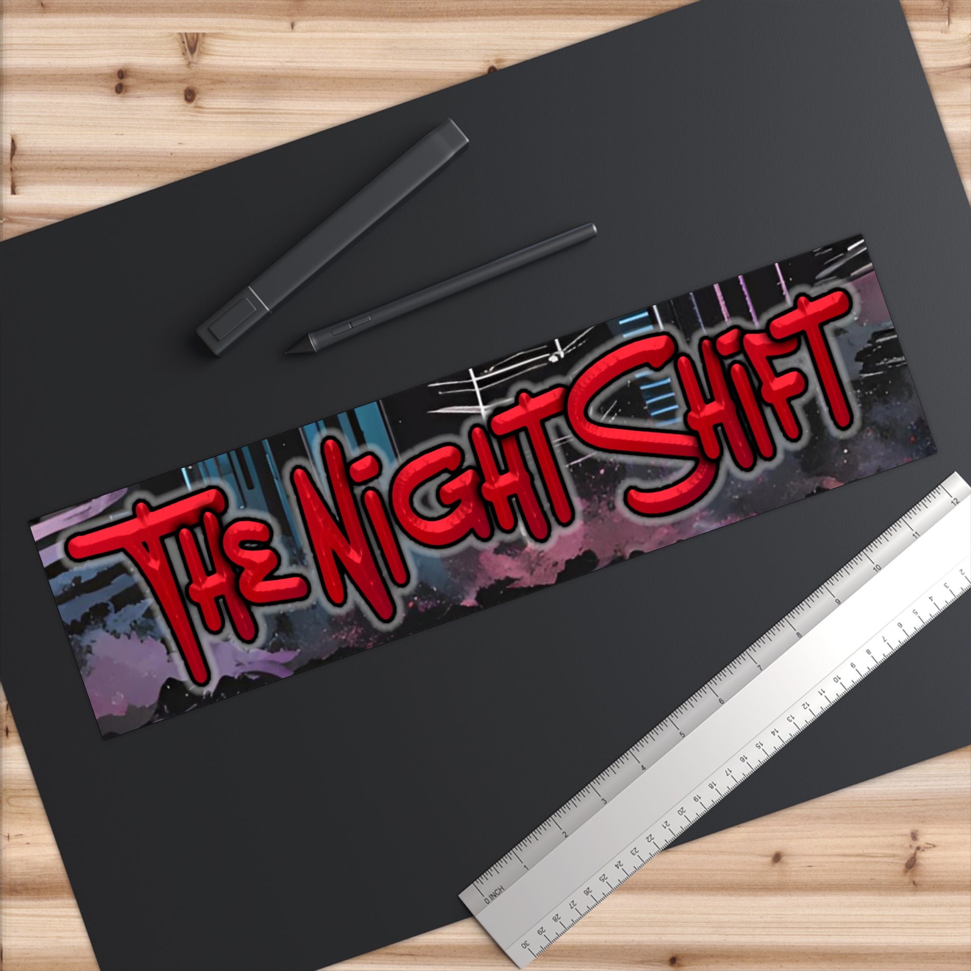 The Night Shift-Bumper Sticker 15" × 3.75" Rectangle White Printify by The Night Shift Automotive Apparel