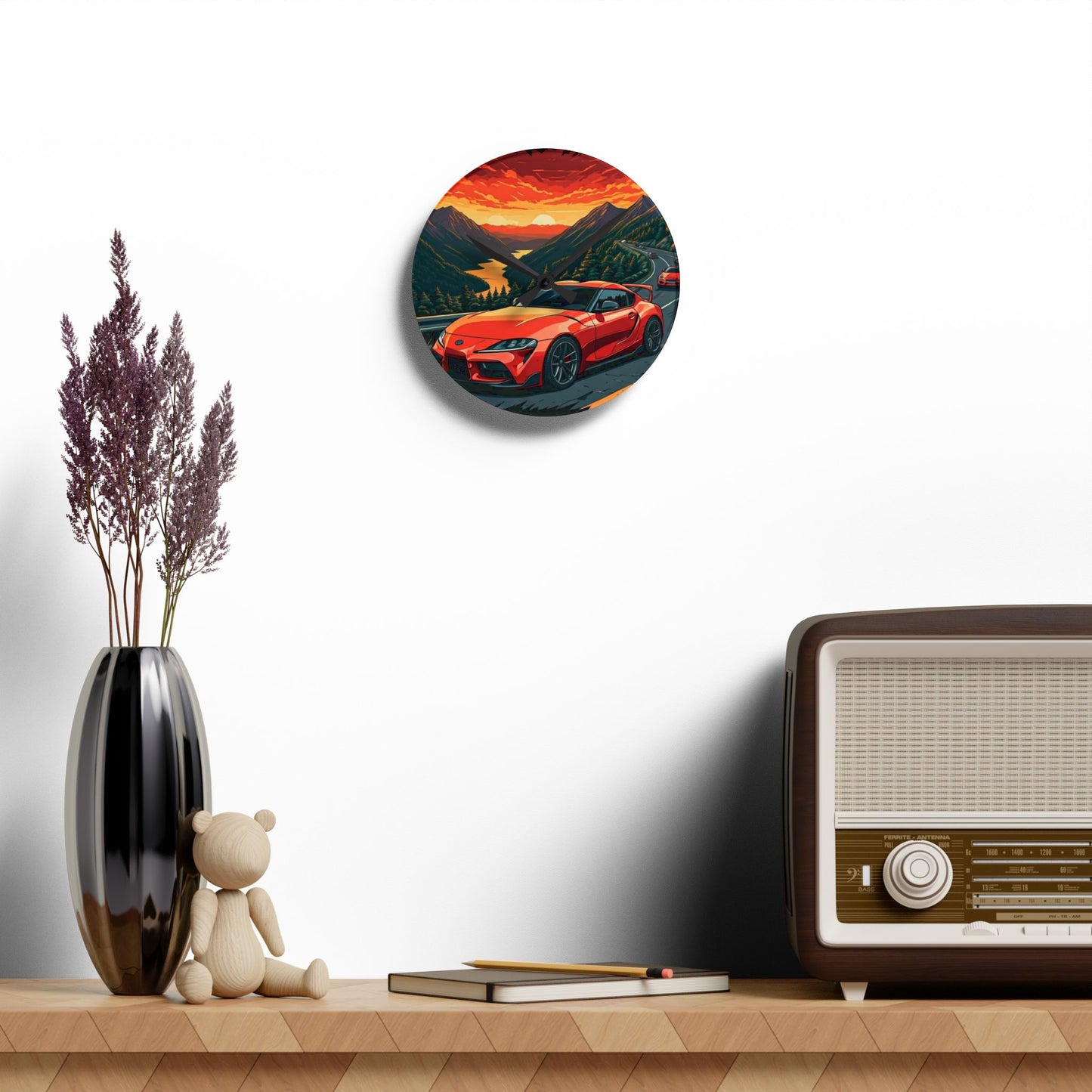 Toyota Supra MK-V Mountain Drive-Acrylic Wall Clock