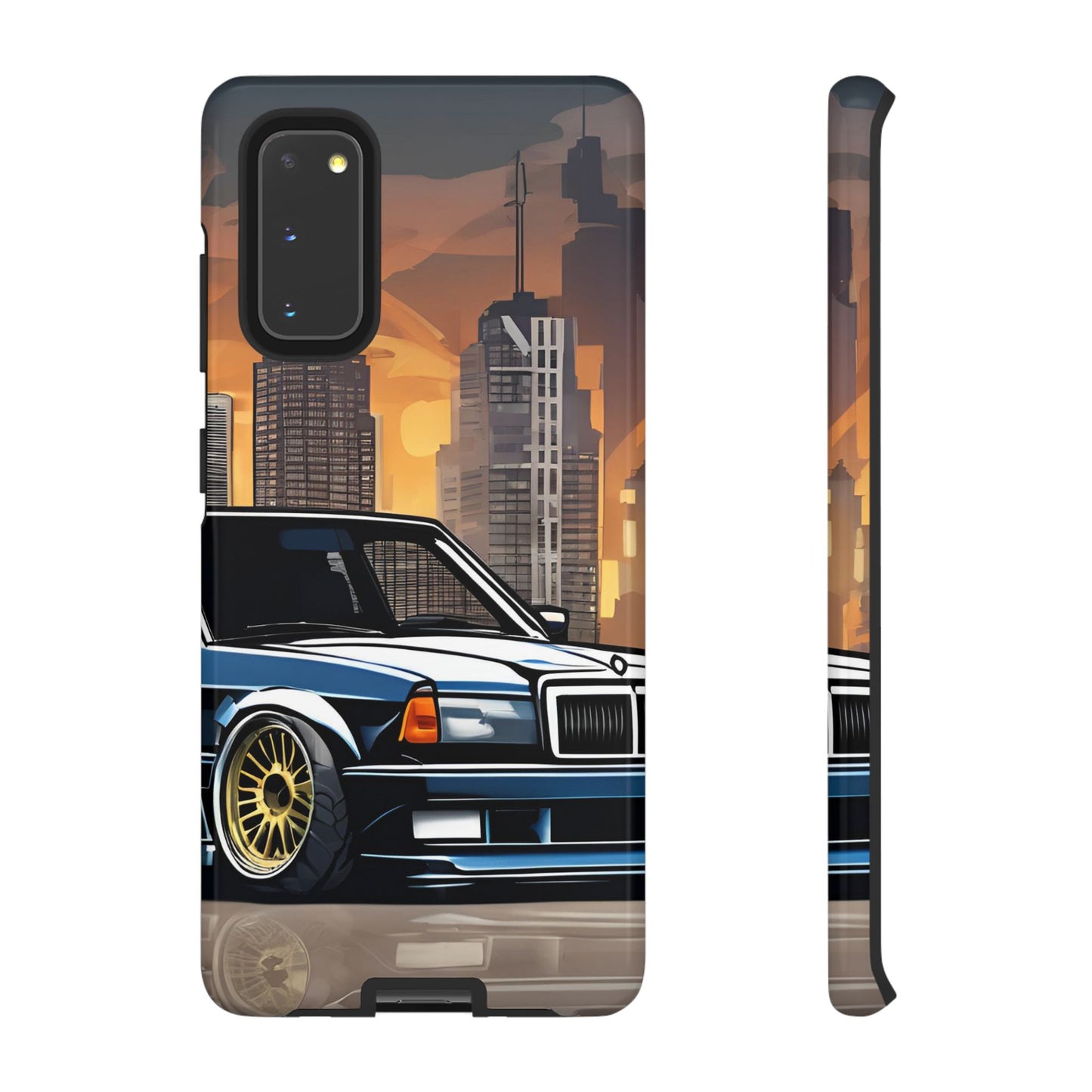 Mercedes Benz 190e Evo-Dual Layer Ultra Tough Phone Case Samsung Galaxy S20 Glossy Printify by The Night Shift Automotive Apparel