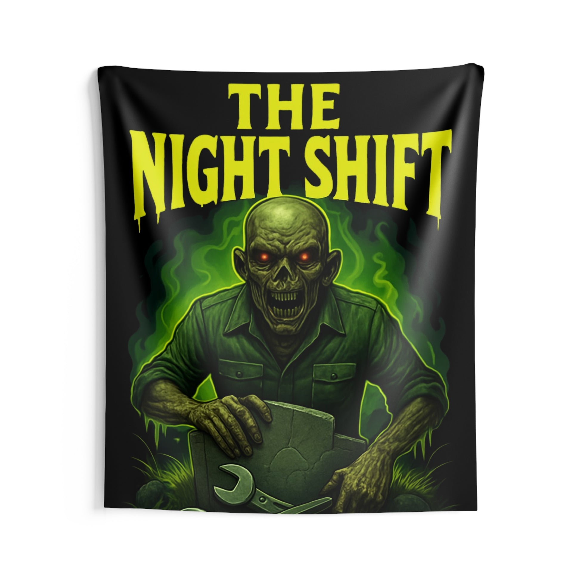 The Night Shift Indoor Wall Tapestries - Shop Banner 68" × 80" Printify by The Night Shift Automotive Apparel