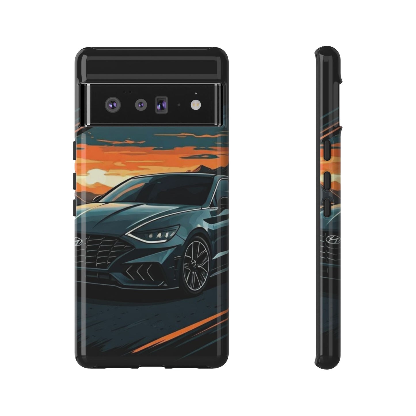 Hyundai Sonata-Sunset Drive-Dual Layer Ultra Tough Phone Case Printify by The Night Shift Automotive Apparel