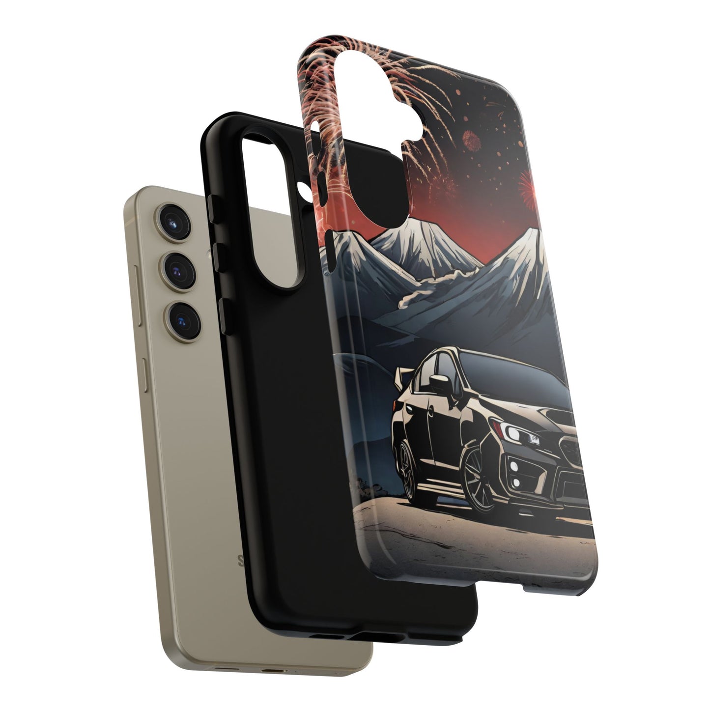 Subaru WRX/STI Fireworks-Dual Layer Ultra Tough Phone Case Printify by The Night Shift Automotive Apparel