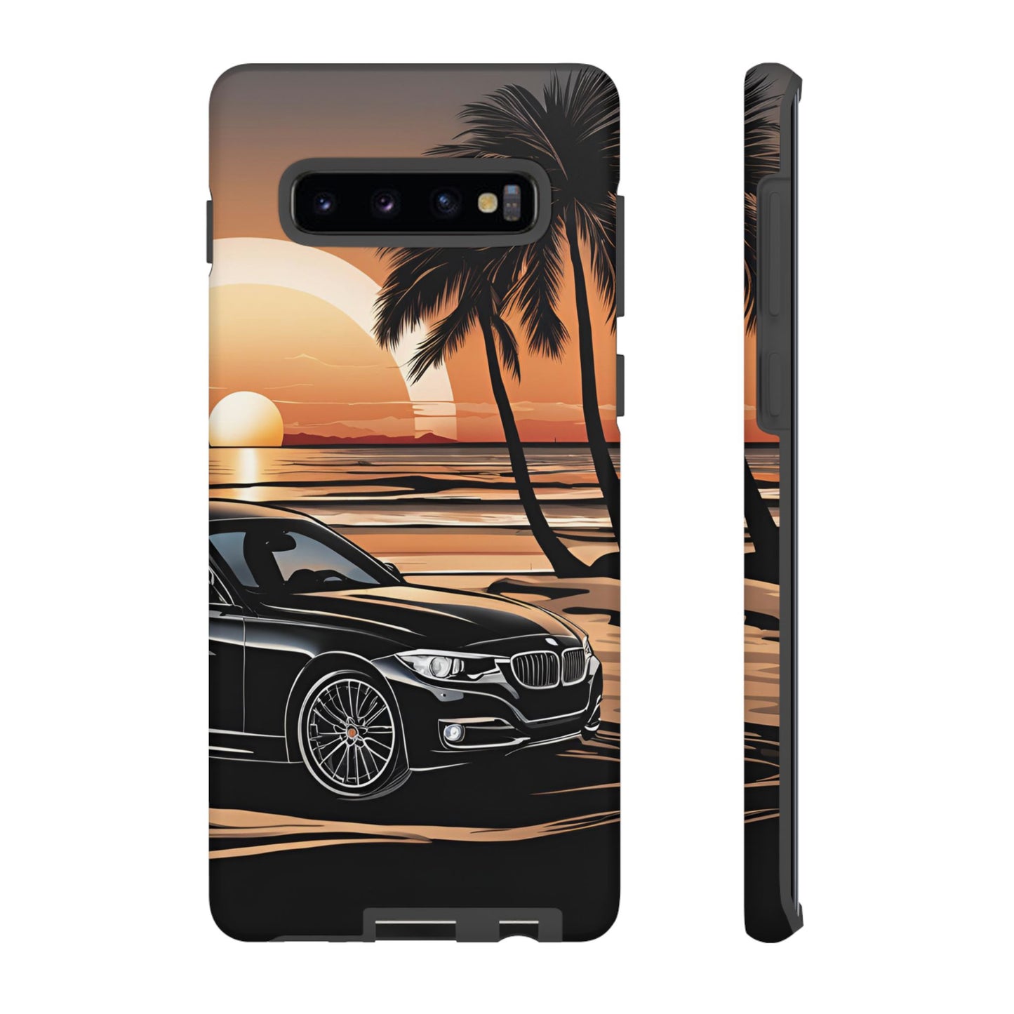 BMW Sunset On The Beach-Dual Layer Ultra Tough Phone Case Samsung Galaxy S10 Plus Matte Printify by The Night Shift Automotive Apparel