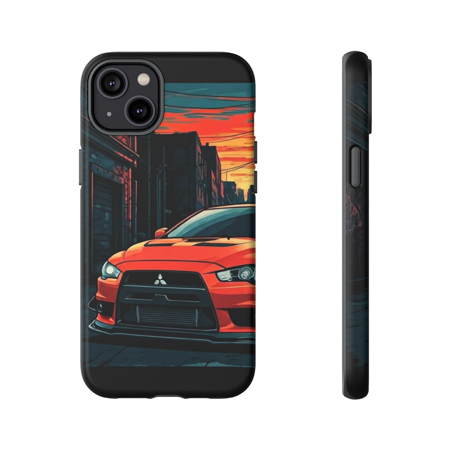 Mitsubishi Evo X Street Life-Dual Layer Ultra Tough Phone Case Printify by The Night Shift Automotive Apparel