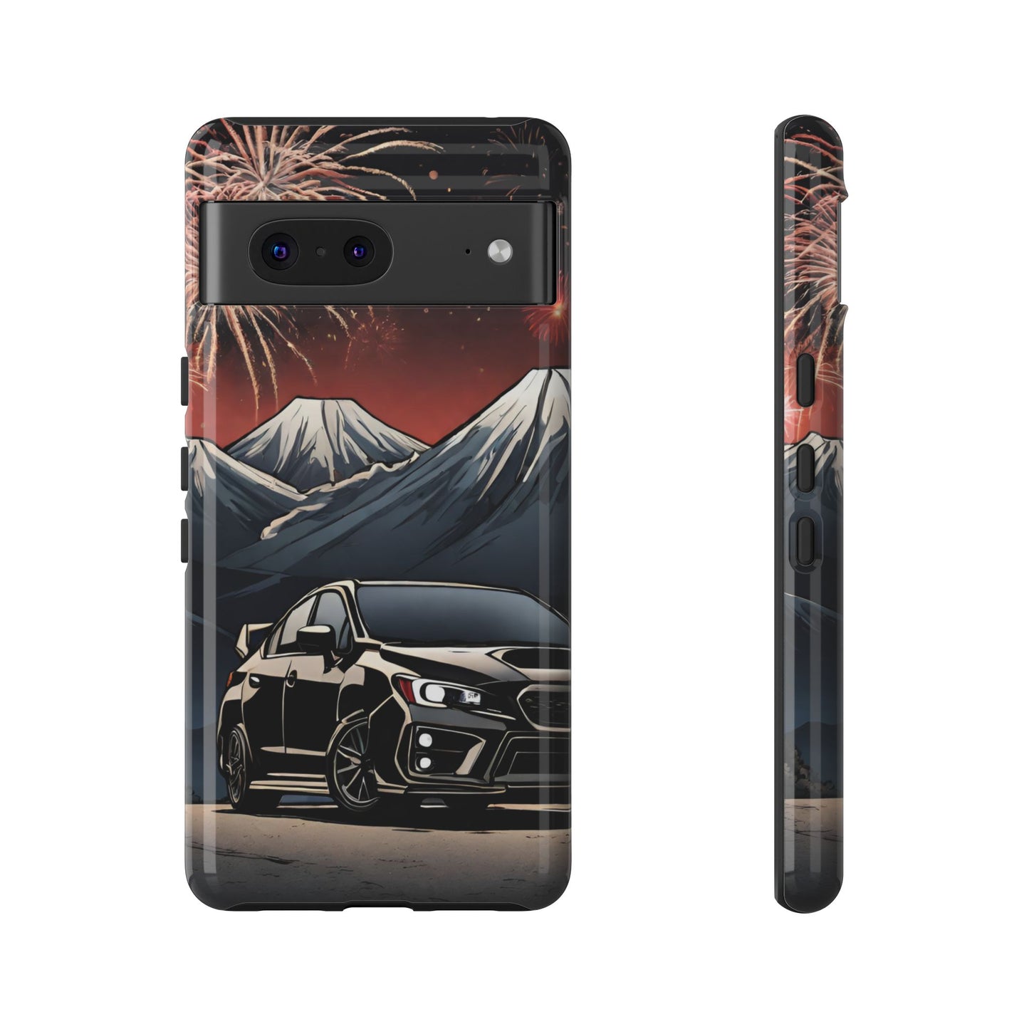 Subaru WRX/STI Fireworks-Dual Layer Ultra Tough Phone Case Printify by The Night Shift Automotive Apparel