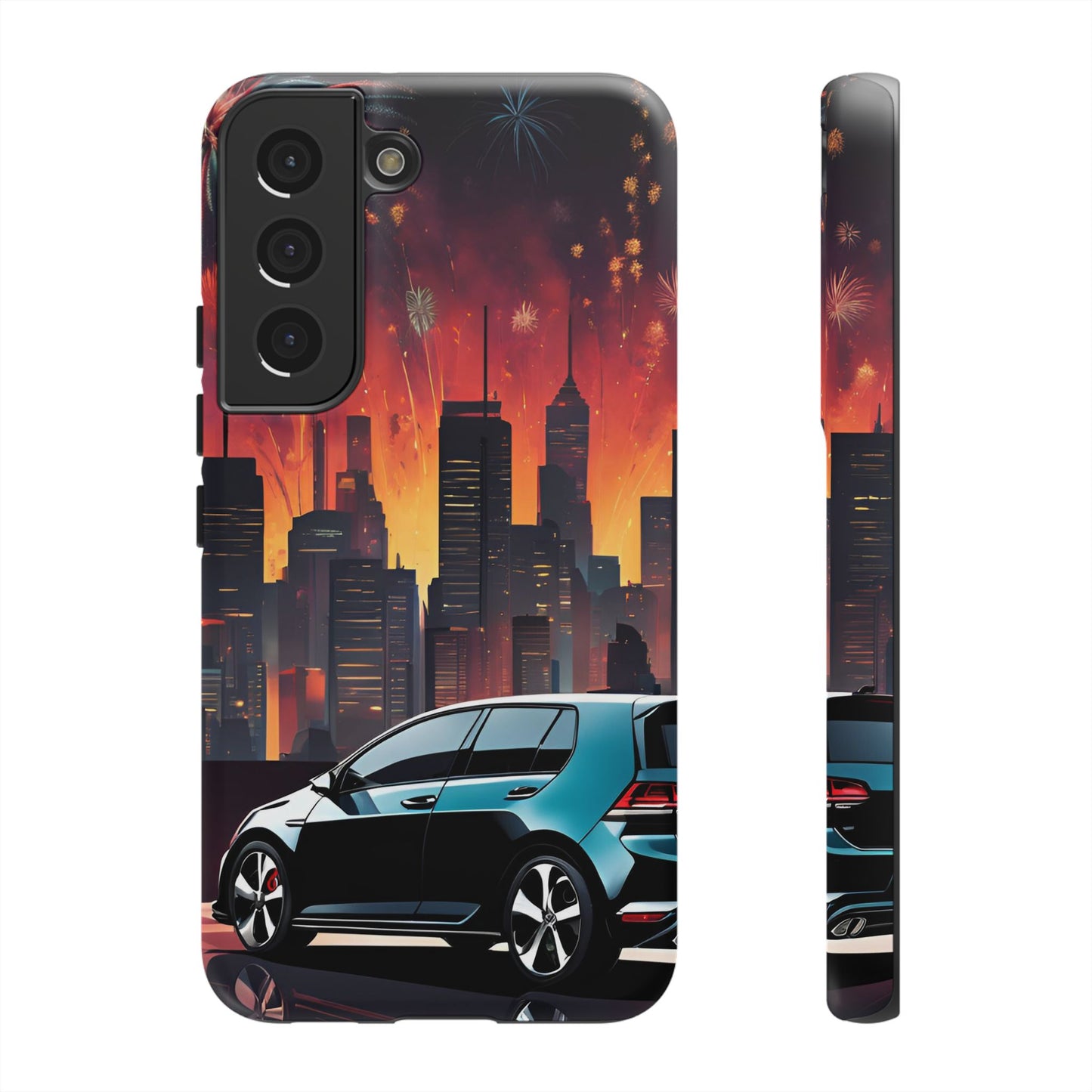 Volkswagon Golf GTI Fireworks-Dual Layer Ultra Tough Phone Case Printify by The Night Shift Automotive Apparel
