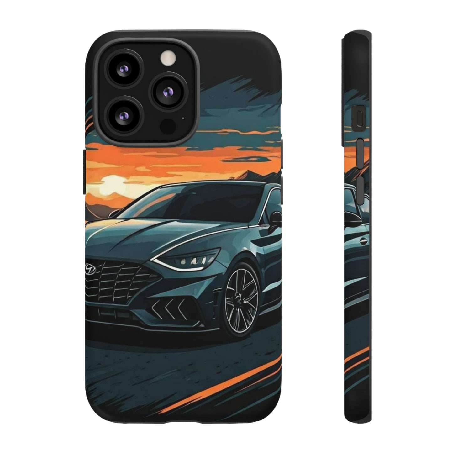 Hyundai Sonata-Sunset Drive-Dual Layer Ultra Tough Phone Case Printify by The Night Shift Automotive Apparel
