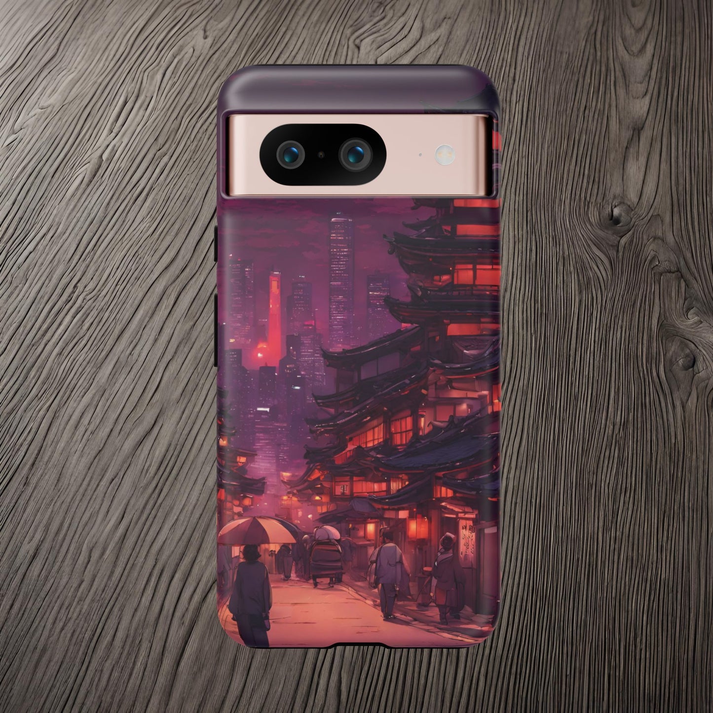 Traditional Japanese Village Countryside-Dual Layer Ultra Tough Phone Case Google Pixel 8 Matte Printify by The Night Shift Automotive Apparel