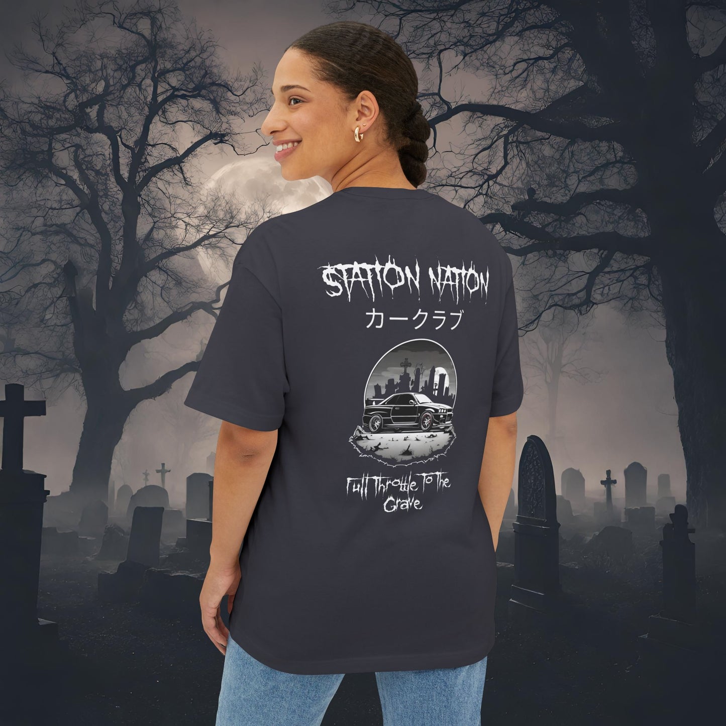 👻 HALLOWEEN LIMITED EDITION Nissan Skyline R34-Premium, Ultra Soft Oversized Boxy Tee